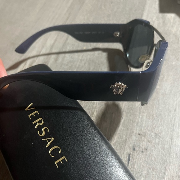Versace, Men's Sunglasses, Blue Aviators Model:VE4340-523387 - Picture 7 of 7